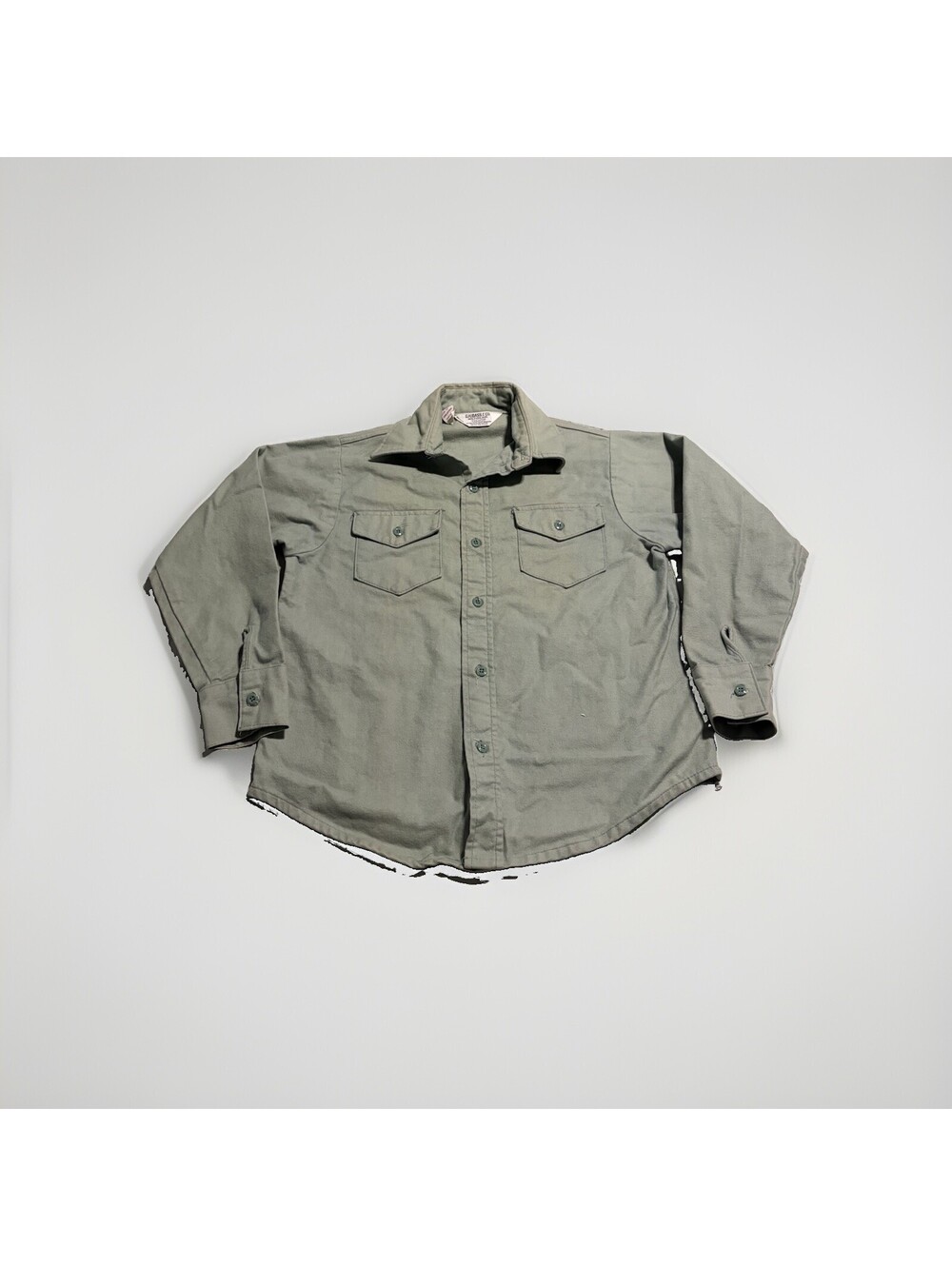 G.H. Bass & Co 100% Cotton Green Long Sleeve Button Up Sz Medium